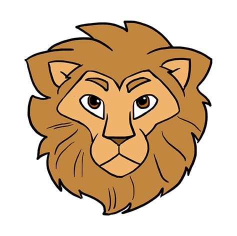 Lion Clipart Easy - Draw Easy