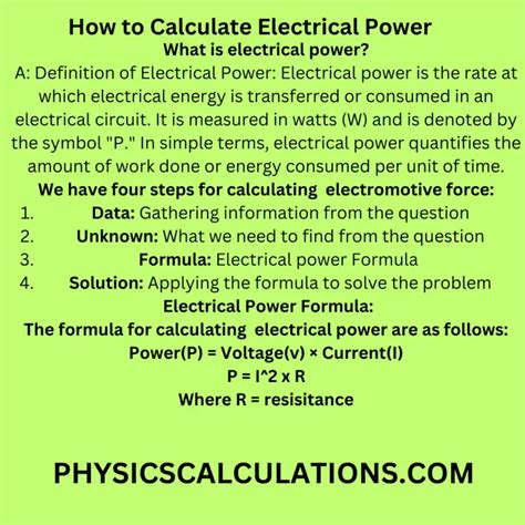 How to Calculate Electrical Power