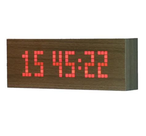 Advertise Message Led Wooden Clock - Buy Wooden Led Digital Alarm Clock ...