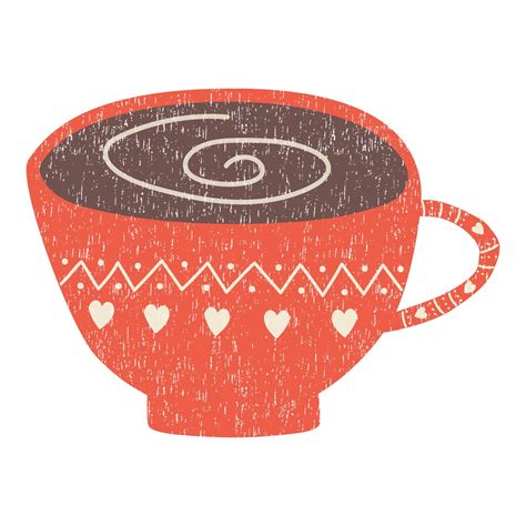 Cups of tea or coffee isolated on a white background. Hand-drawn vector ...