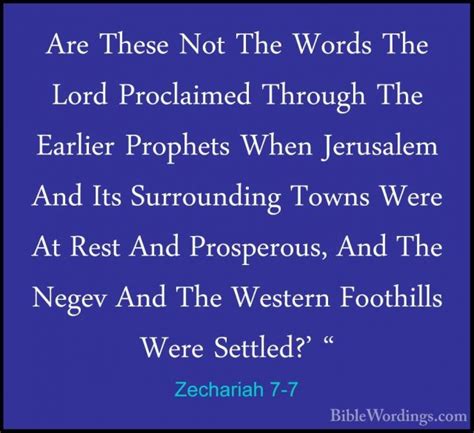 Zechariah 7 - Holy Bible English - BibleWordings.com