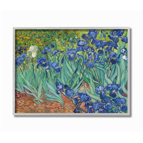 Stupell Industries Flower Field Blue Green Van Gogh Classical Painting ...