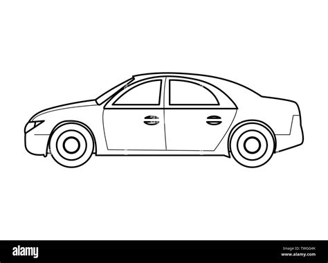 car vehicle side view white background vector illustration Stock Vector ...