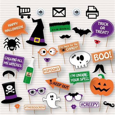 Printable Halloween Photo Booth Props - Printable Word Searches