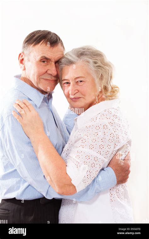 Closeup portrait of smiling elderly couple Stock Photo - Alamy