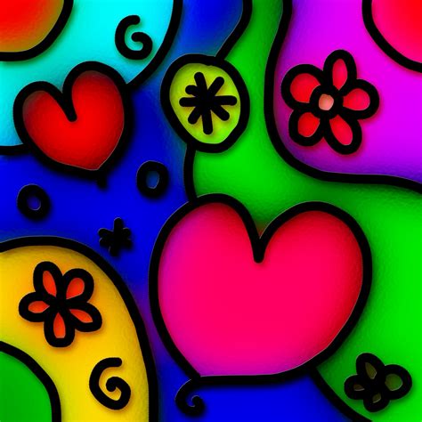 Whimsical Love Pattern Free Stock Photo - Public Domain Pictures