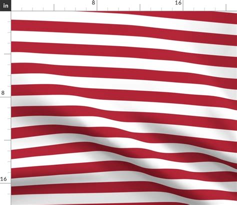 USA Flag Red and White Stripes Fabric | Spoonflower