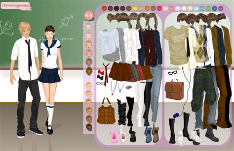 School Couple2 Dress Up Game - Play Online on Flash Museum 🕹️