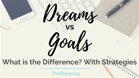 Dreams vs Goals: What is the Difference? With Strategies for 2024 - The Ripple