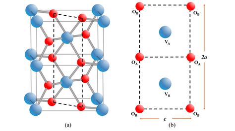 (a) Tetragonal rutile crystal structure of VO 2 . Blue and red spheres... | Download Scientific ...