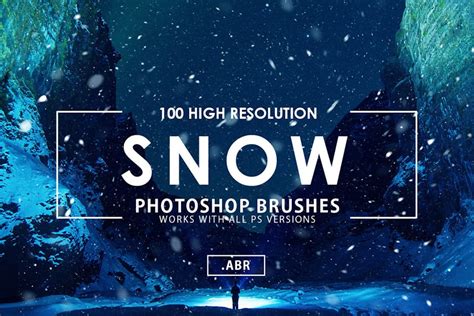 100 Snow Photoshop Brushes, Brushes Including: snow & christmas ...