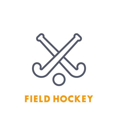 Field Hockey icon, linear isolated on white 7283983 Vector Art at Vecteezy