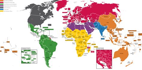 The world by region | Classified according to World Bank analytical grouping | Asia map, World ...