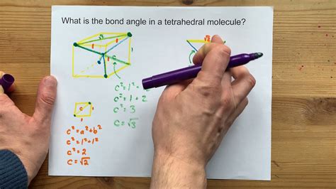 What is the bond angle in a tetrahedral molecule? (109.5) - YouTube