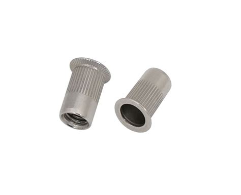 Countersunk Head Round Knurled Body Blind Rivet Nut A2 - JRP Rivets