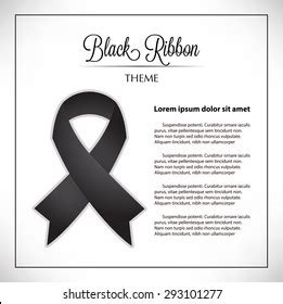 Memorial Black Ribbon Stock Vector (Royalty Free) 293101277 | Shutterstock