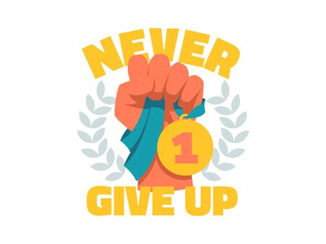 Never give up! by Artem Musaev on Dribbble