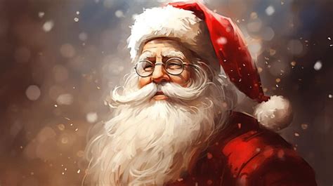 Premium AI Image | Santa Claus illustration Portrait of Santa with ...