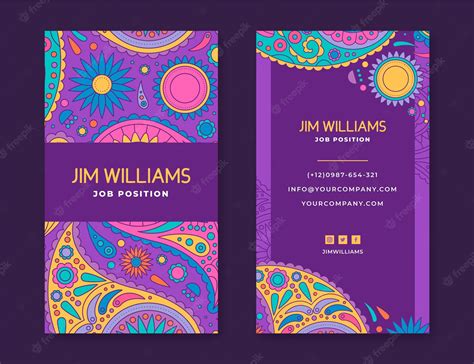 Premium Vector | Colorful business card template