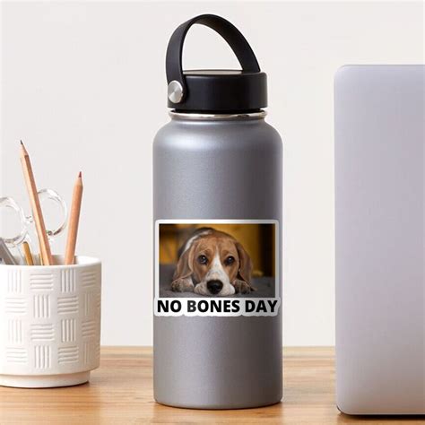 "NO BONES DAY" Sticker for Sale by down2sign | Redbubble