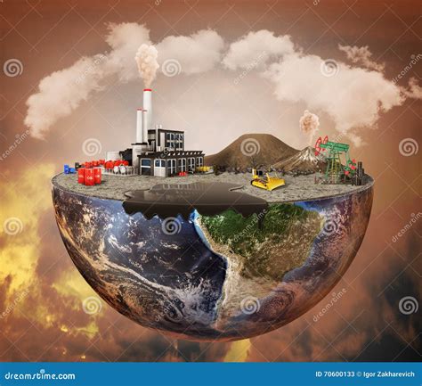 Air Pollution Concept. Chemical Pollutants Vehicle Polluted Air ...