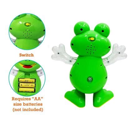 Toy Kingdom Dancing Frog Toy with LED Flash Light & Sound Effect for Kids & Babies 6 months ...
