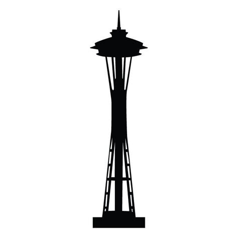 Seattle Space Needle Silhouette Sketch Template | Space needle seattle ...