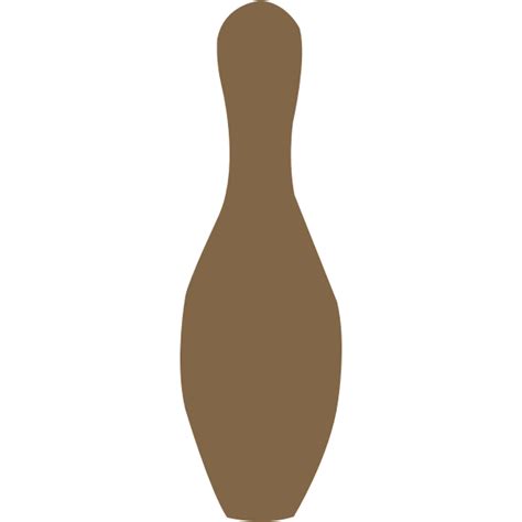 Brown bowling pin vector image | Free SVG