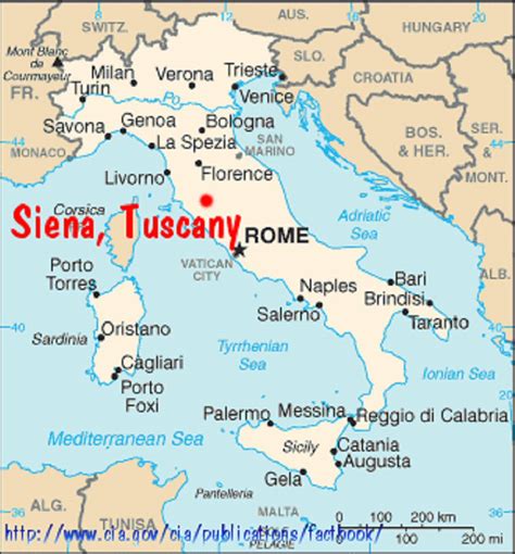 Map Of Italy Siena - Jobie Lynelle