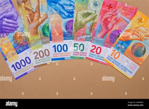 Swiss Francs, all banknotes by 2019 Stock Photo - Alamy