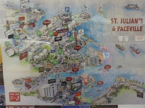 Map Of St Julians Malta - Islands With Names