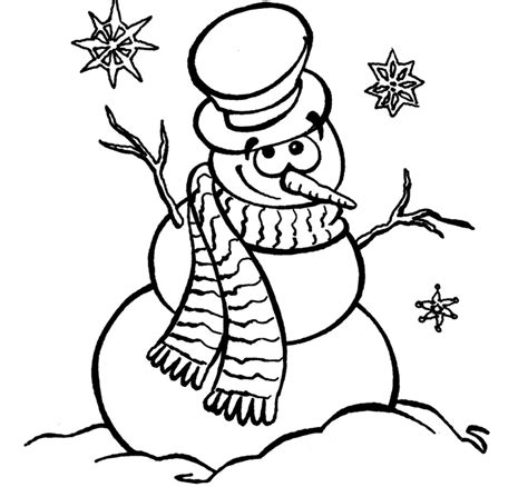 Snowman Line Drawing at GetDrawings | Free download