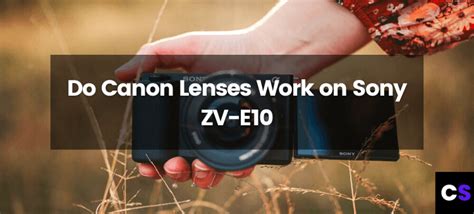 Do Canon Lenses Work on Sony ZV-E10? Complete Guide | by Guides Arena ...