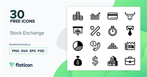 Stock Exchange Icon Pack | 30 .SVG Icons