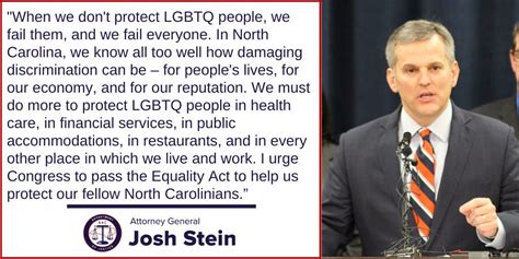 Attorney General Josh Stein Supports the Equality Act - NCDOJ