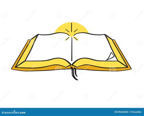 Abra La Sagrada Biblia Logo Design Illustration Foto de archivo ...