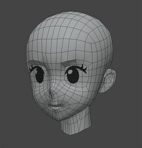 4 Categories of Face Topology in Anime 3D Model