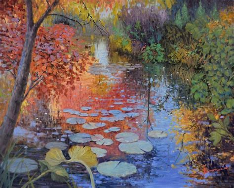 Paisagem Óleo Sobre Tela - Jardim De Monet Ii 80x100 Cm - R$ 1.800,00 em Mercado Livre