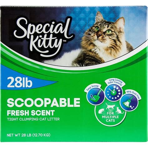 Special Kitty Scoopable Tight Clumping Cat Litter, Fresh Scent, 28 lb - Walmart.com - Walmart.com