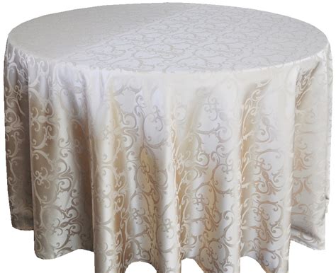 Round Tablecloth Damask Polyester Tablecloth Tablecloths For Wedding Jacquard Table Cover Table ...