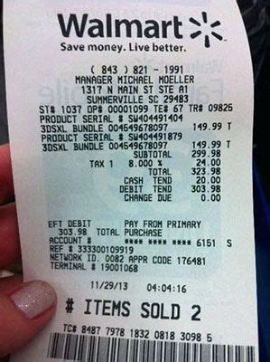 Walmart Receipt Template - Walmart Receipts | nuTemplates