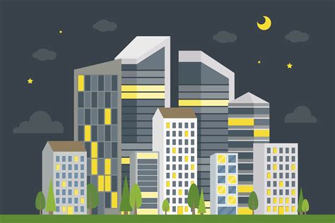 City Downtown Landscape, modern building vector illustration 647562 Vector Art at Vecteezy