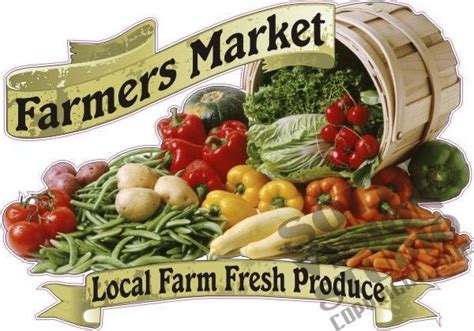 14"x20" Farmers Market Fresh Local Fruit Vegetable Farm Produce Vinyl…