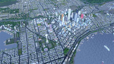 Cities: Skylines player constructs central Seattle using 50,000 ...