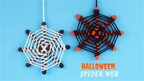 Popsicle Stick Spider Web | Halloween Crafts | Halloween Decoration Ideas | Popsicle Stick Crafts