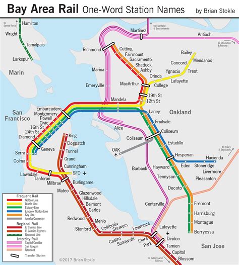 Unofficial Map – Bay Area Rail One-Word Station... - Transit Maps