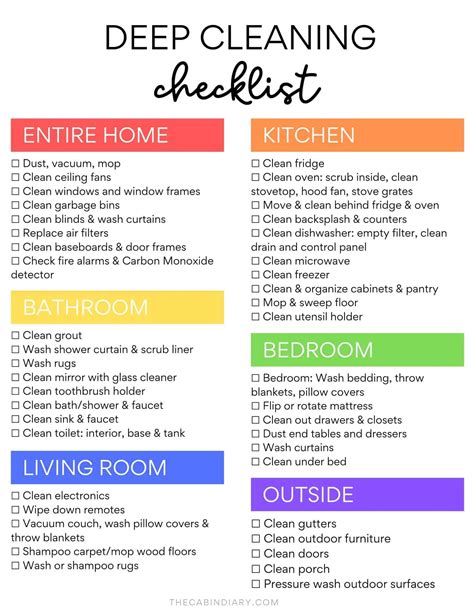 Ultimate Deep Cleaning Checklist + ROOM BY ROOM PRINTABLE