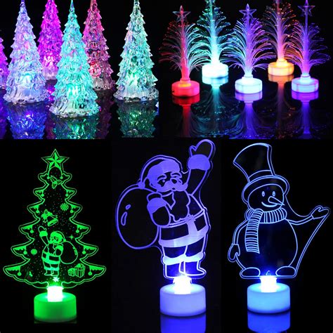 Colorful Mini Luces Led Christmas Tree Night Light Snowman Children ...