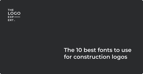 Top 10 best fonts for construction logos - The Logo Expert