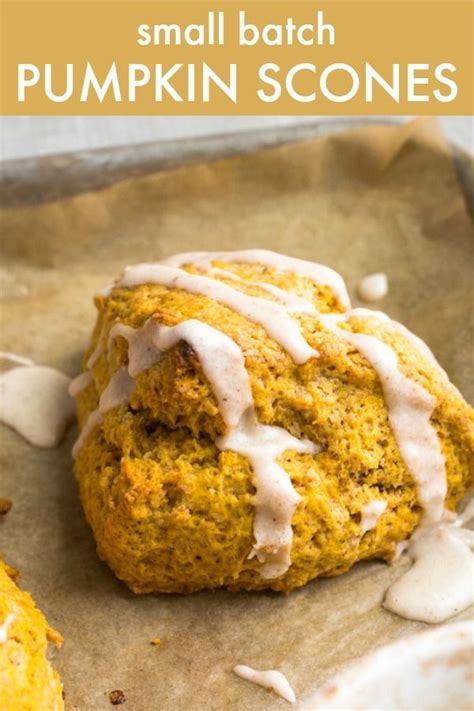 Pumpkin scones for two. This quick small batch scone recipe is full of real pumpkin and pumpkin ...